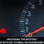 red car with key symbol on dashboard nissan