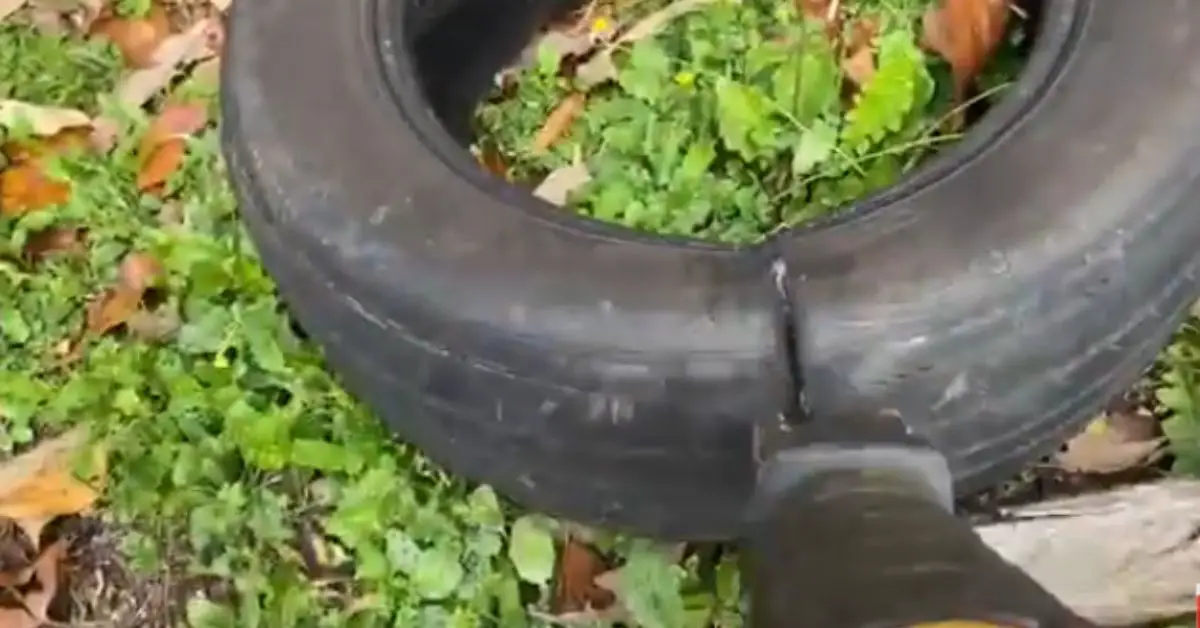 how to cut tires in half