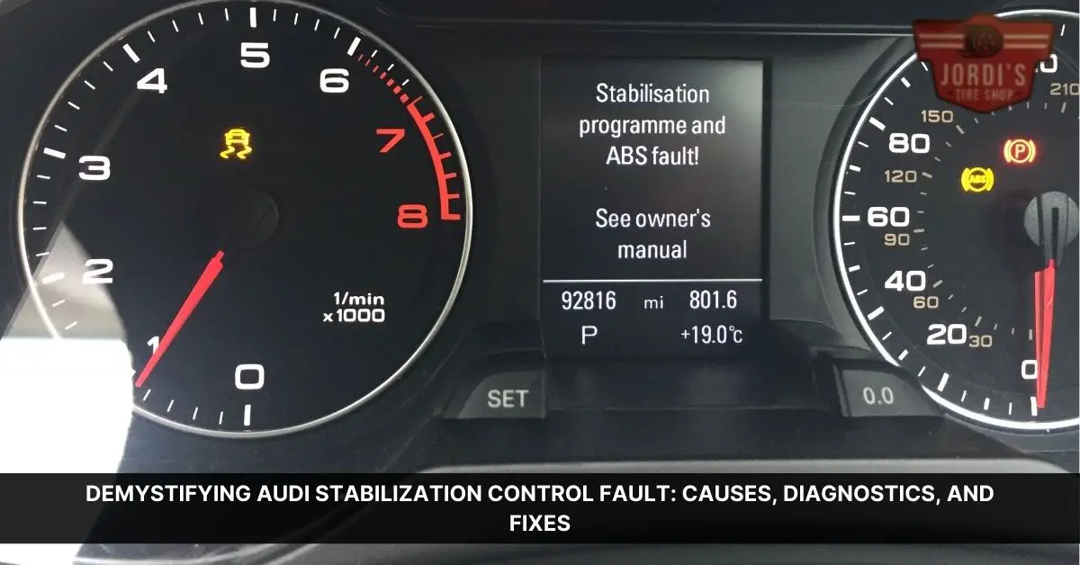 audi stabilization control fault