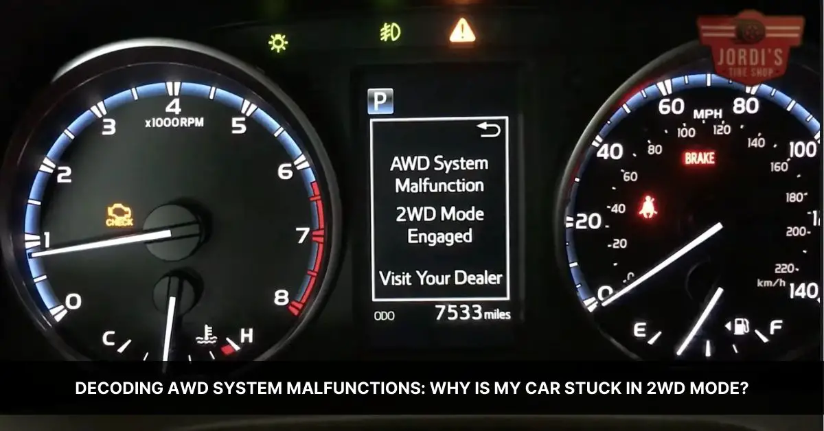 awd system malfunction 2wd mode engaged