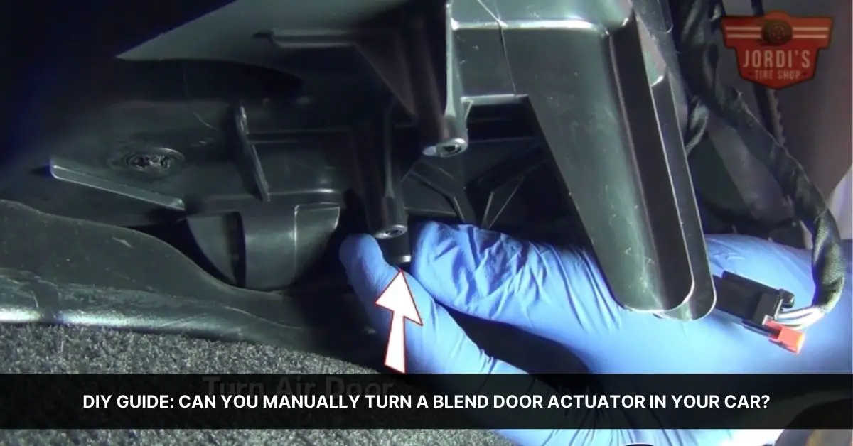 can you manually turn a blend door actuator