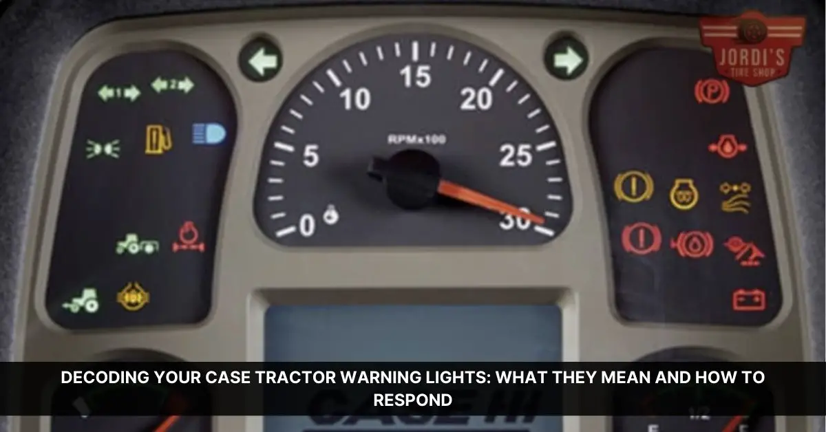 case tractor warning lights meaning