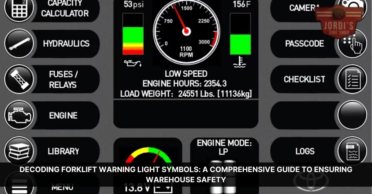 forklift warning light symbols