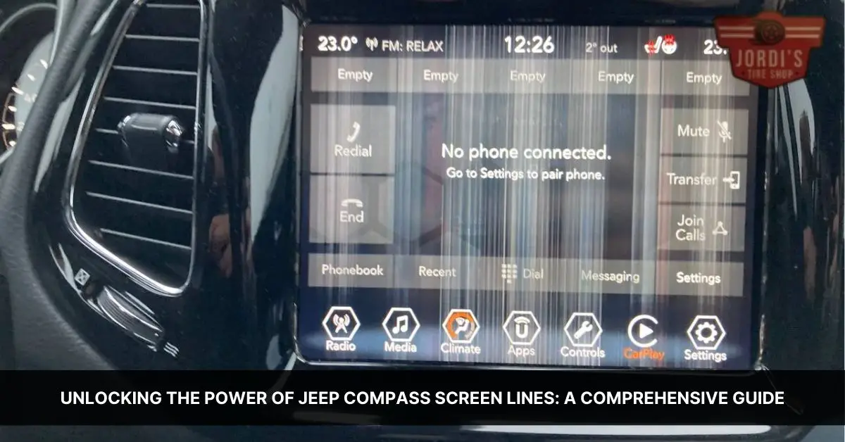 jeep compass screen lines