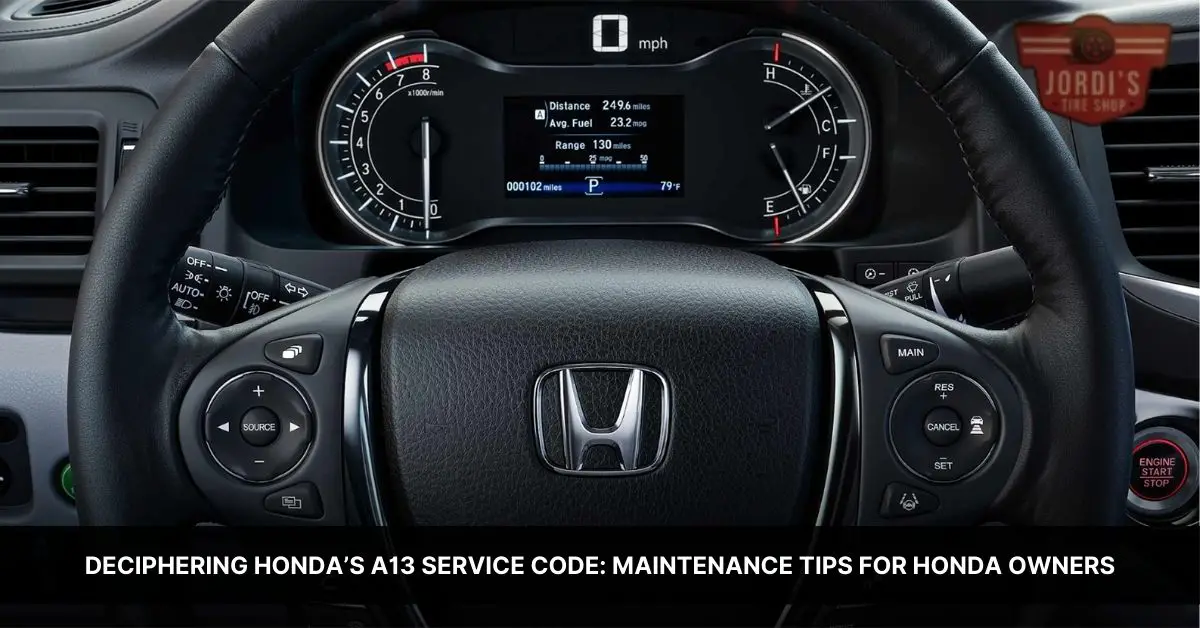 what is honda a13 service code