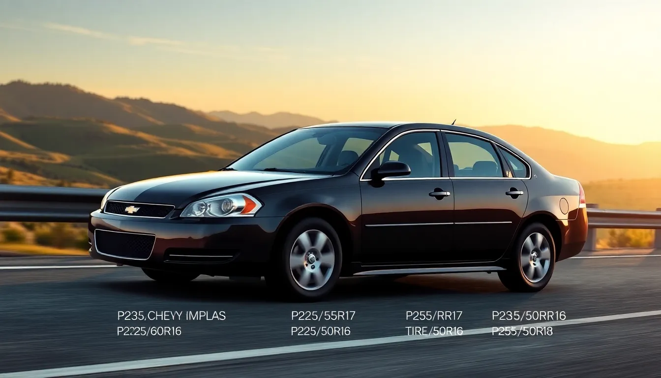 2008 chevrolet impala tire size