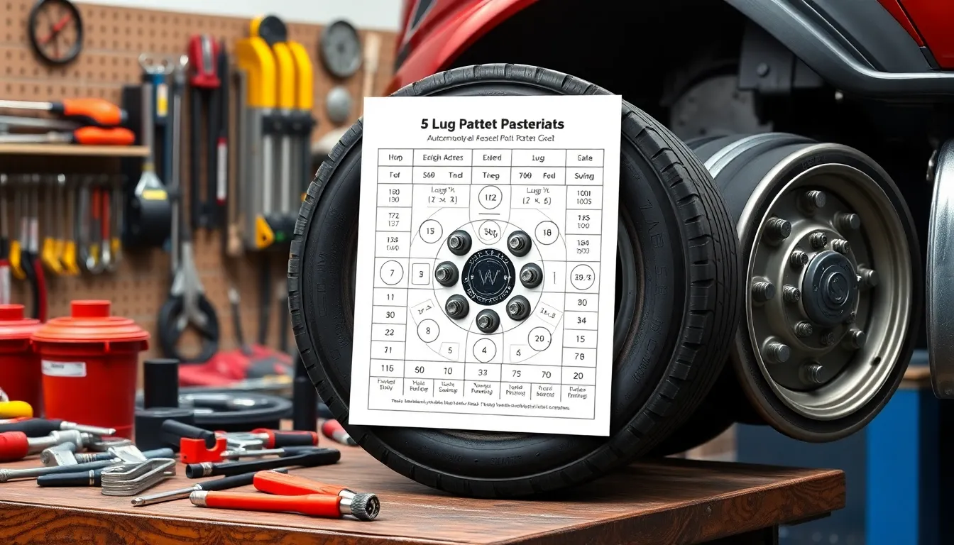2 printable 5 lug bolt pattern chart