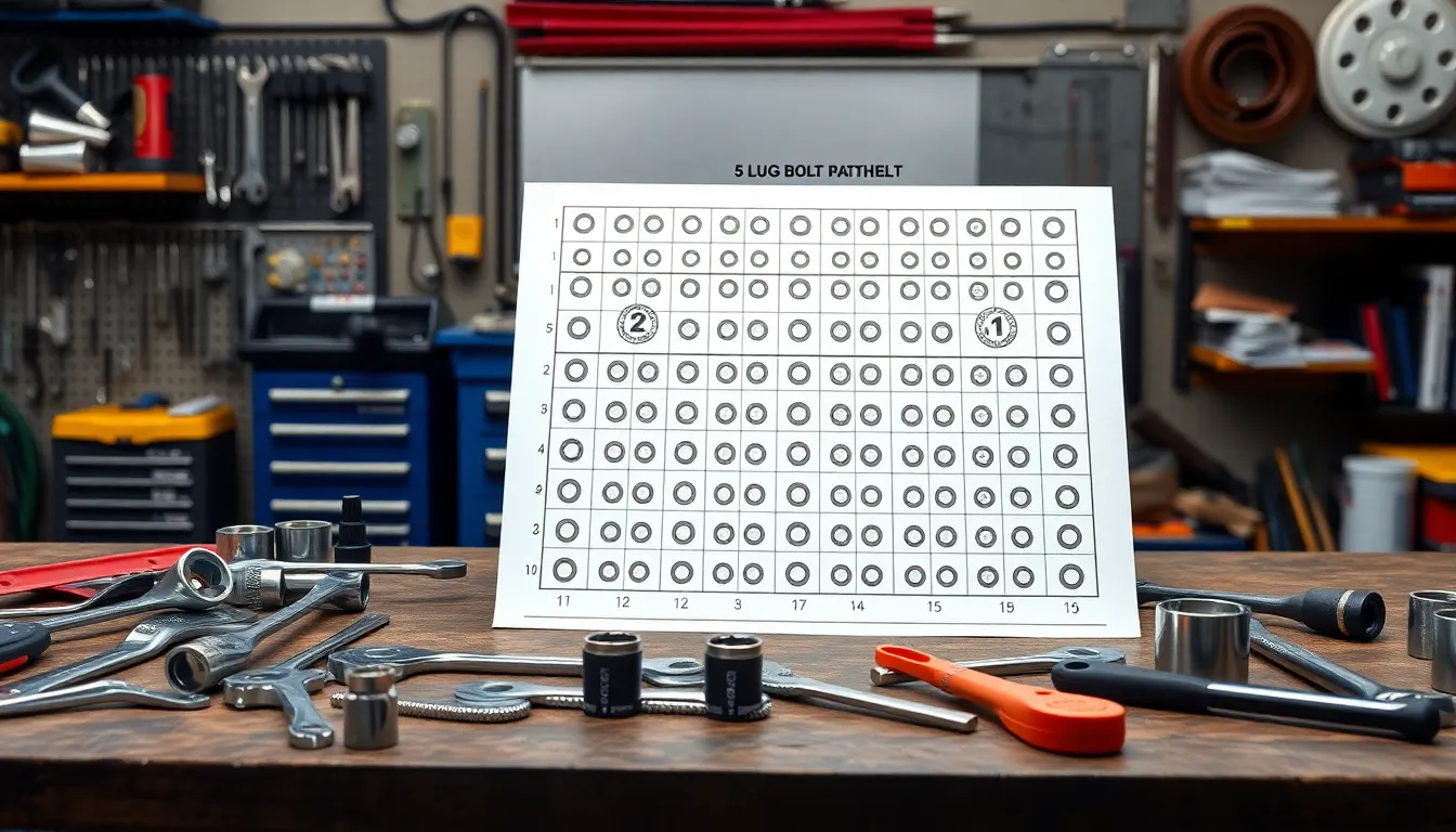 3 printable 5 lug bolt pattern chart