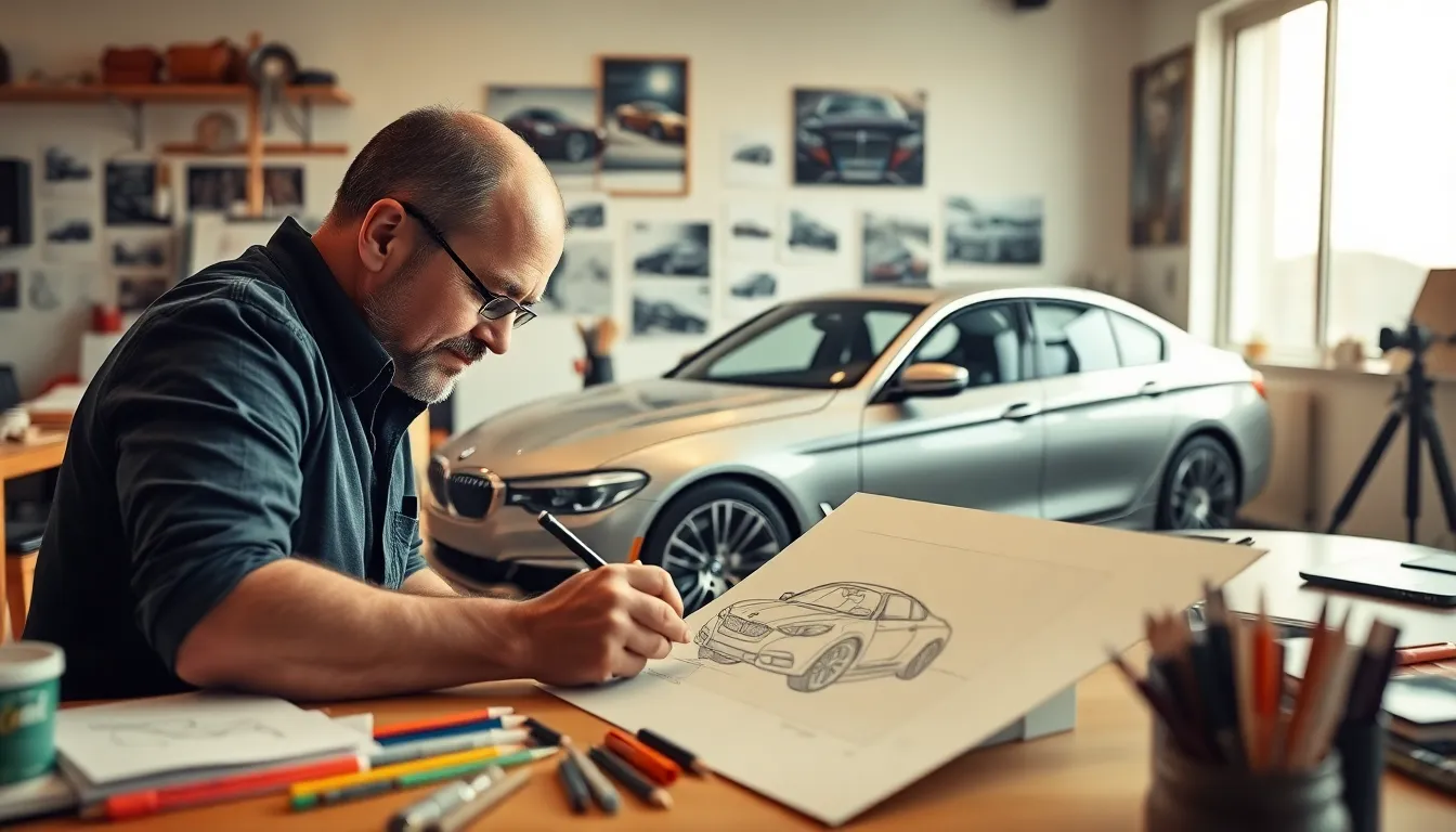 1 bmw cars drawing