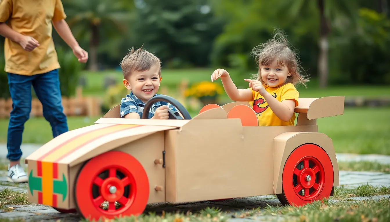 1 cardboard cars for kids drive in