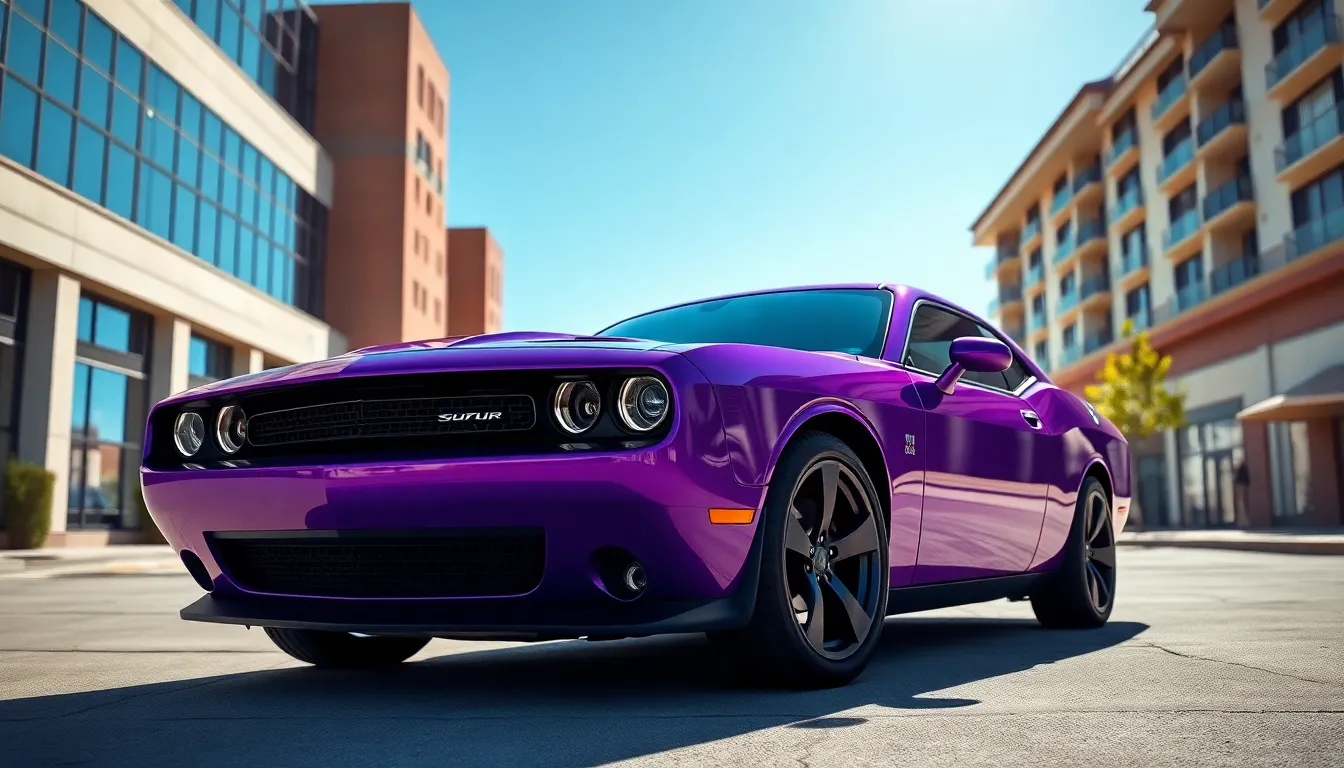 1 purple cars