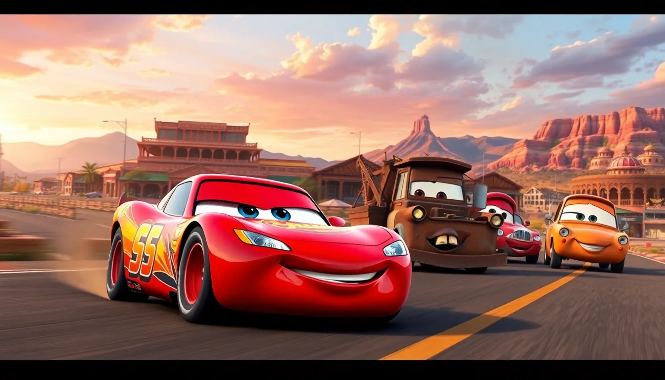 2 cars cartoon