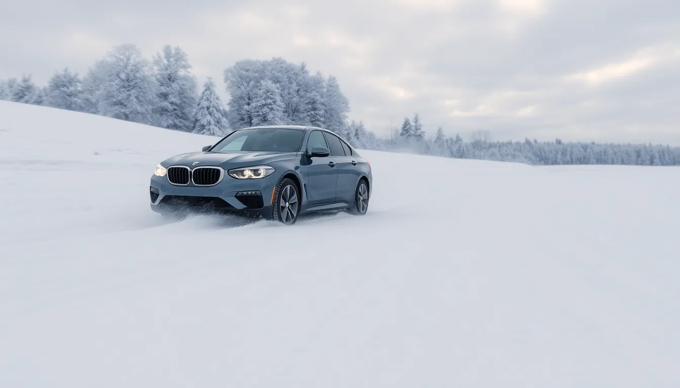 2 cars in snow