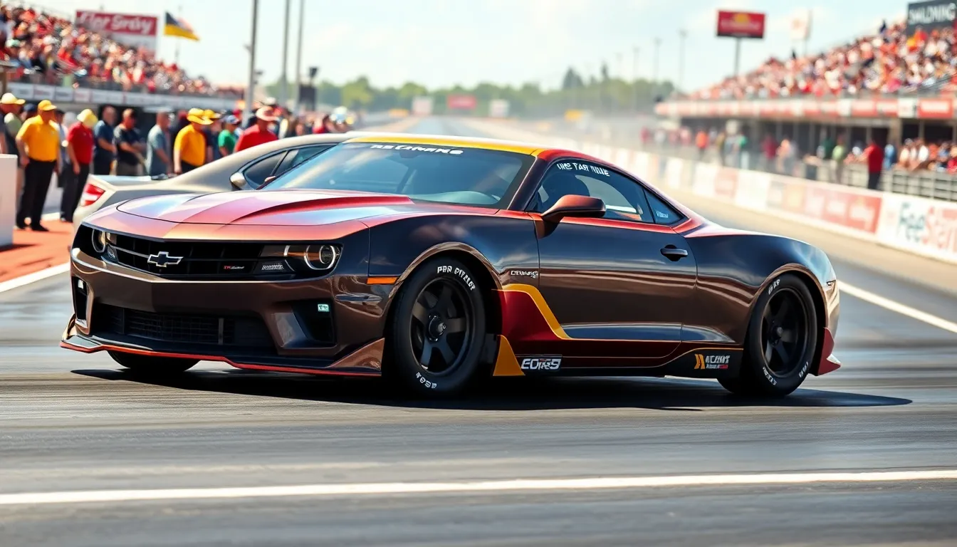 2 drag cars