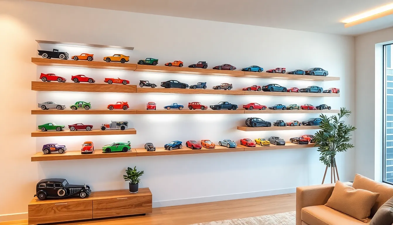 2 hot wheels cars display