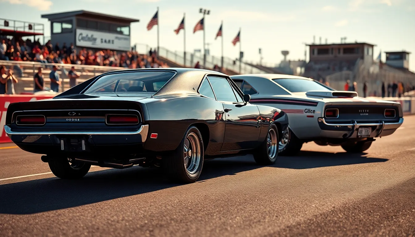 2 mopar muscle cars