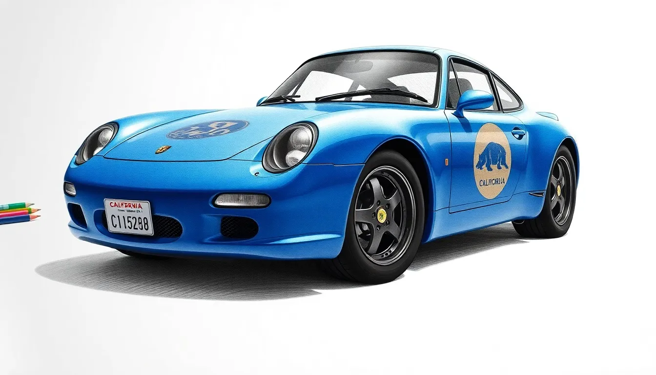 3 cars drawing disney