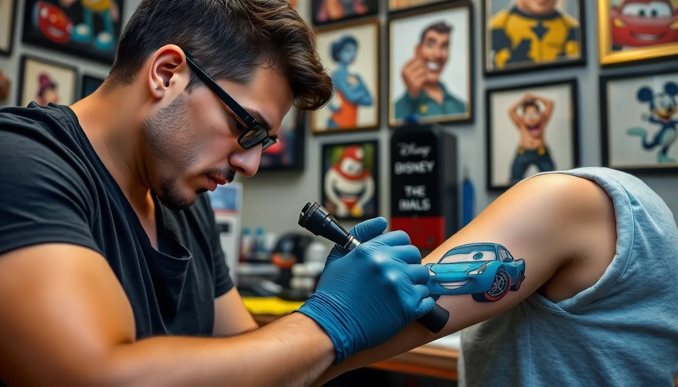 3 sally cars tattoo