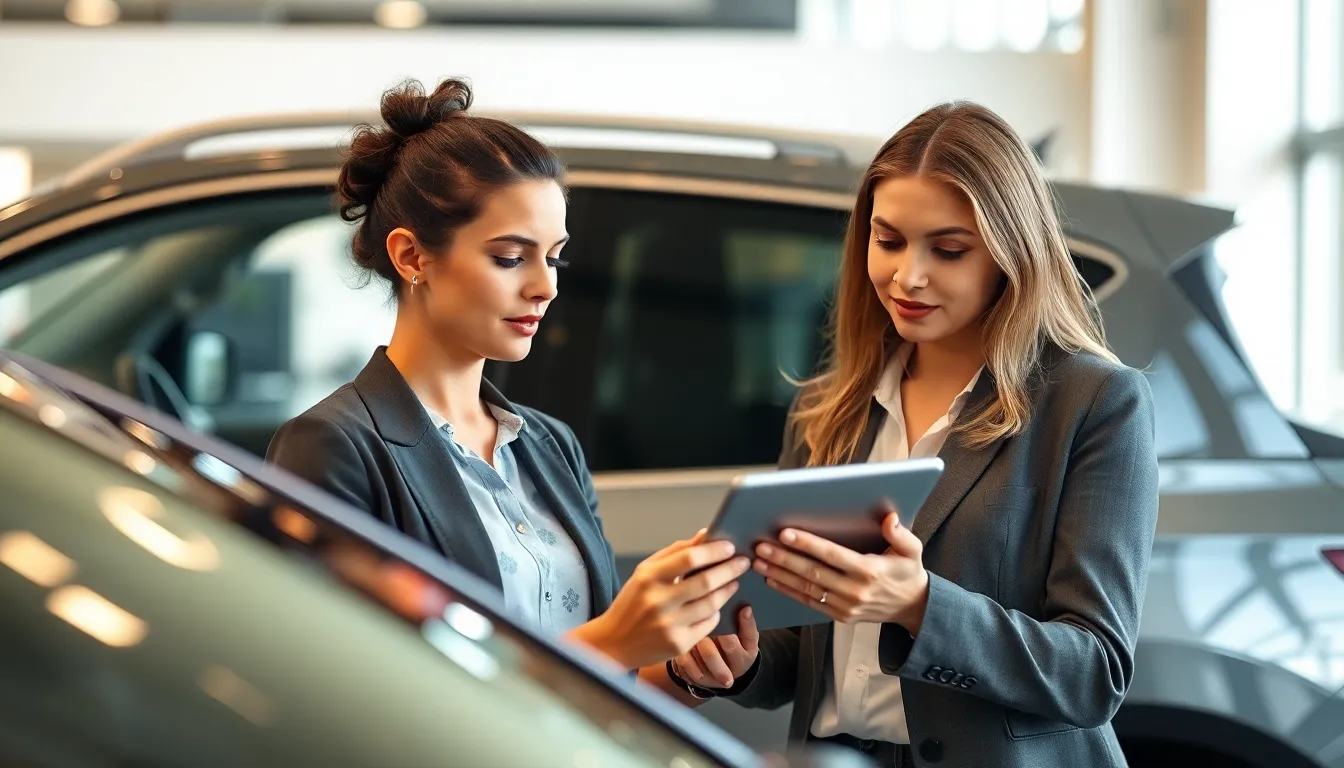 3 women and cars