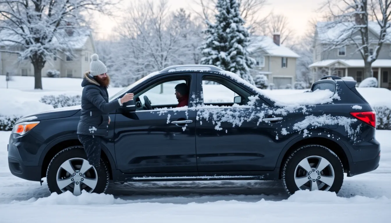 4 cars in snow