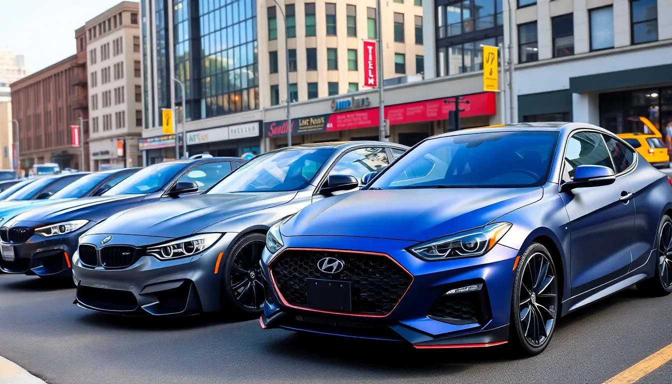 4 matte cars