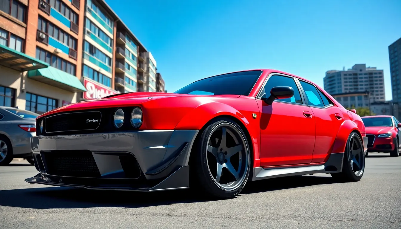 4 modified cars