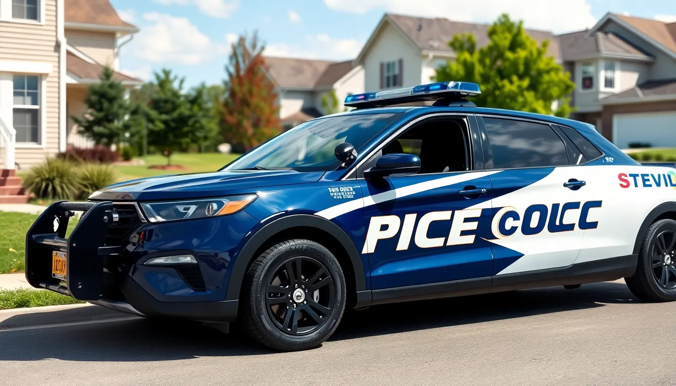 4 police cars aesthetic