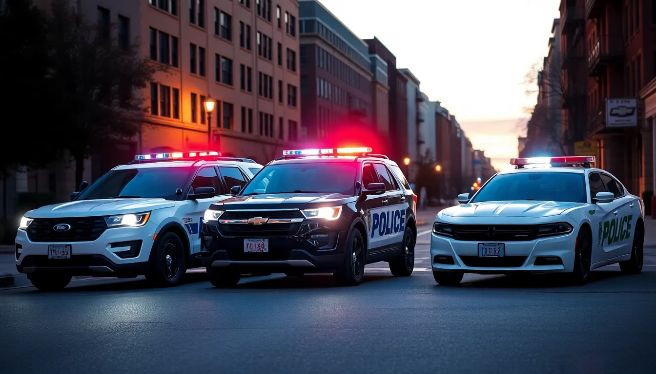 4 police cars