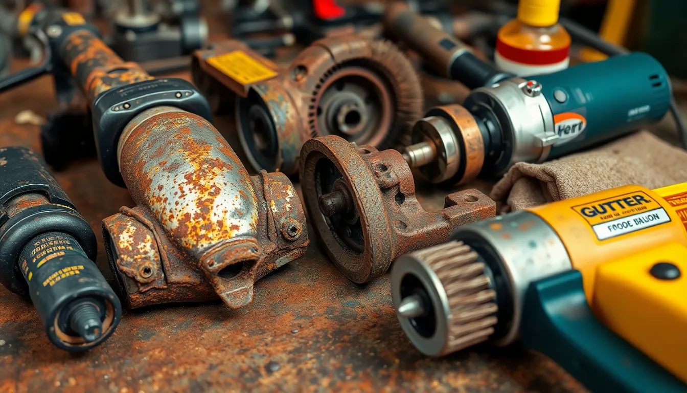 4 rusty cars