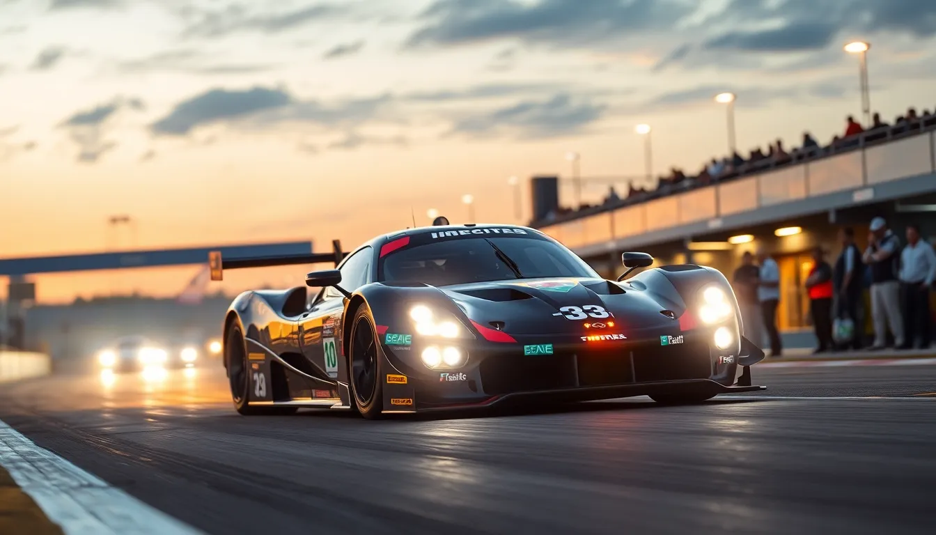 5 cars racing