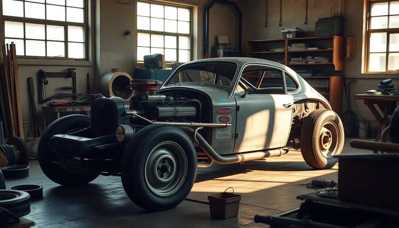 5 old race cars