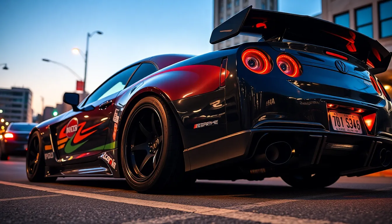 5 street racing cars aesthetic