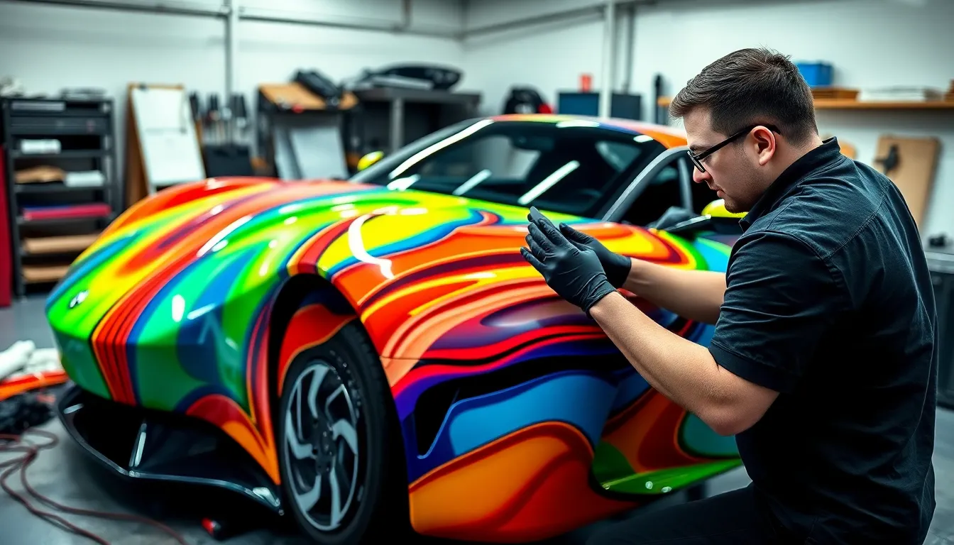 5 wrapped cars