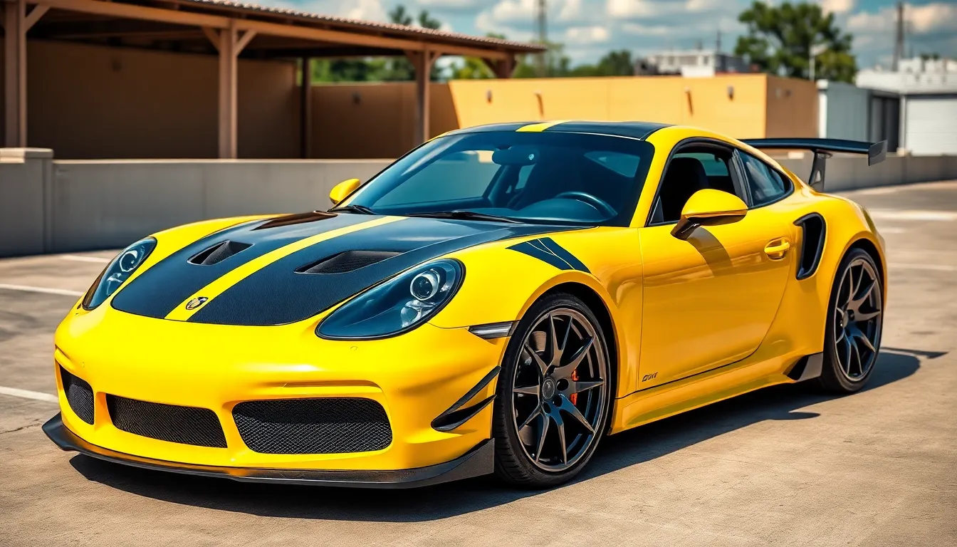 5 yellow cars