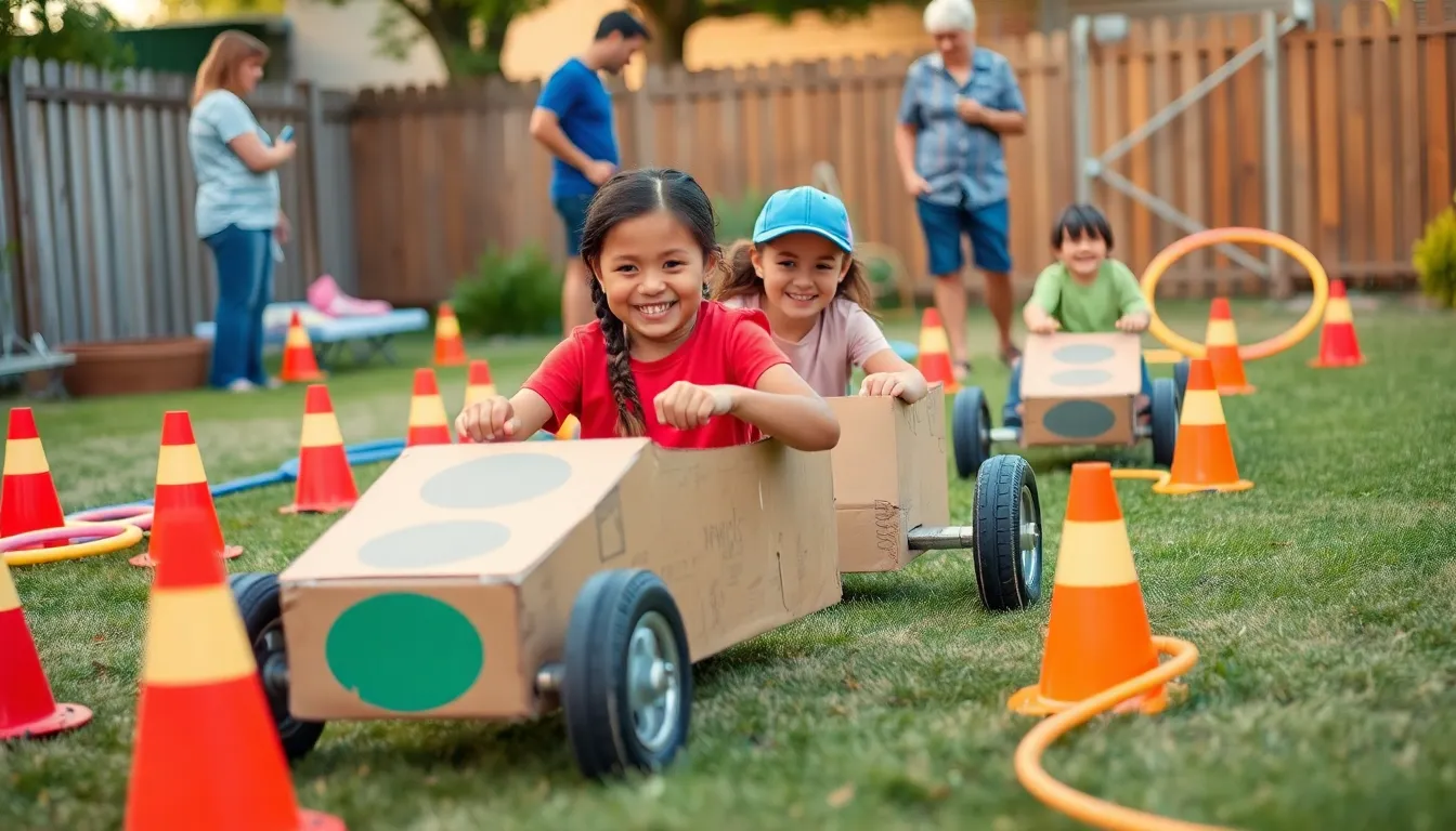 6 cardboard cars for kids drive in