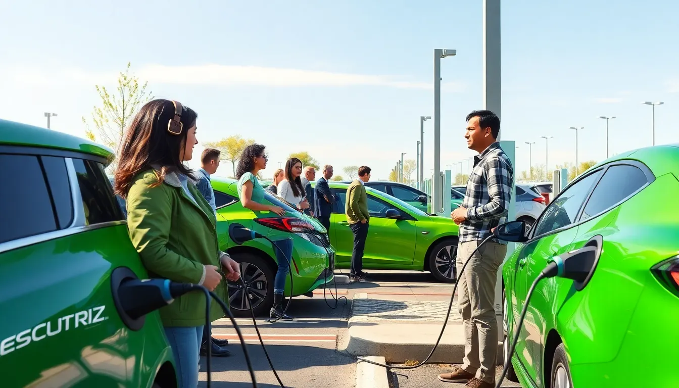 7 green cars