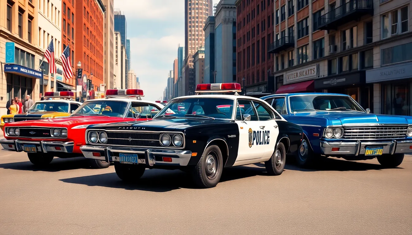 7 police cars