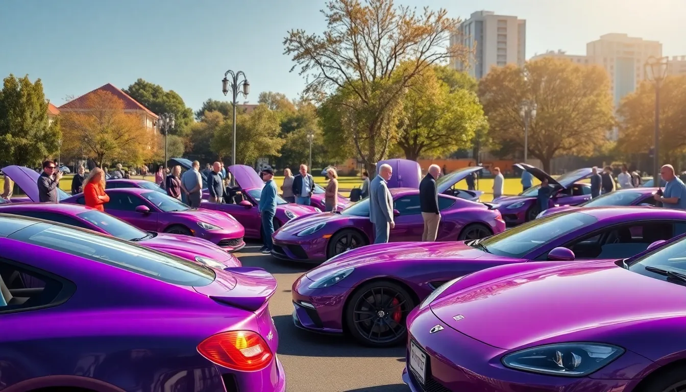 7 purple cars