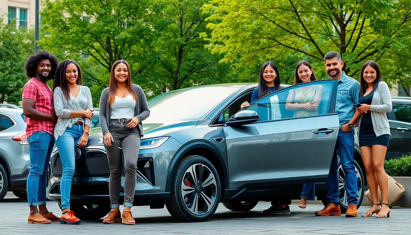 8 green cars