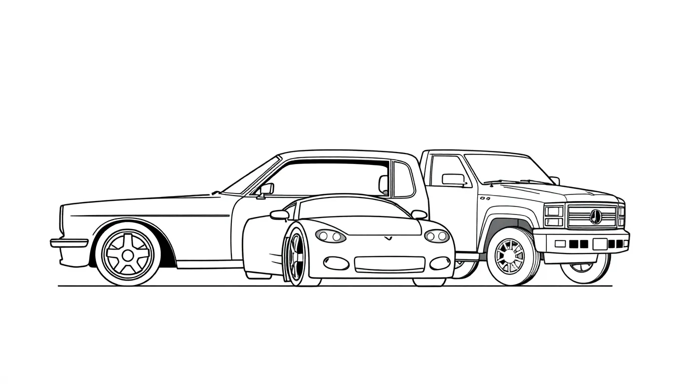 cars drawing easy