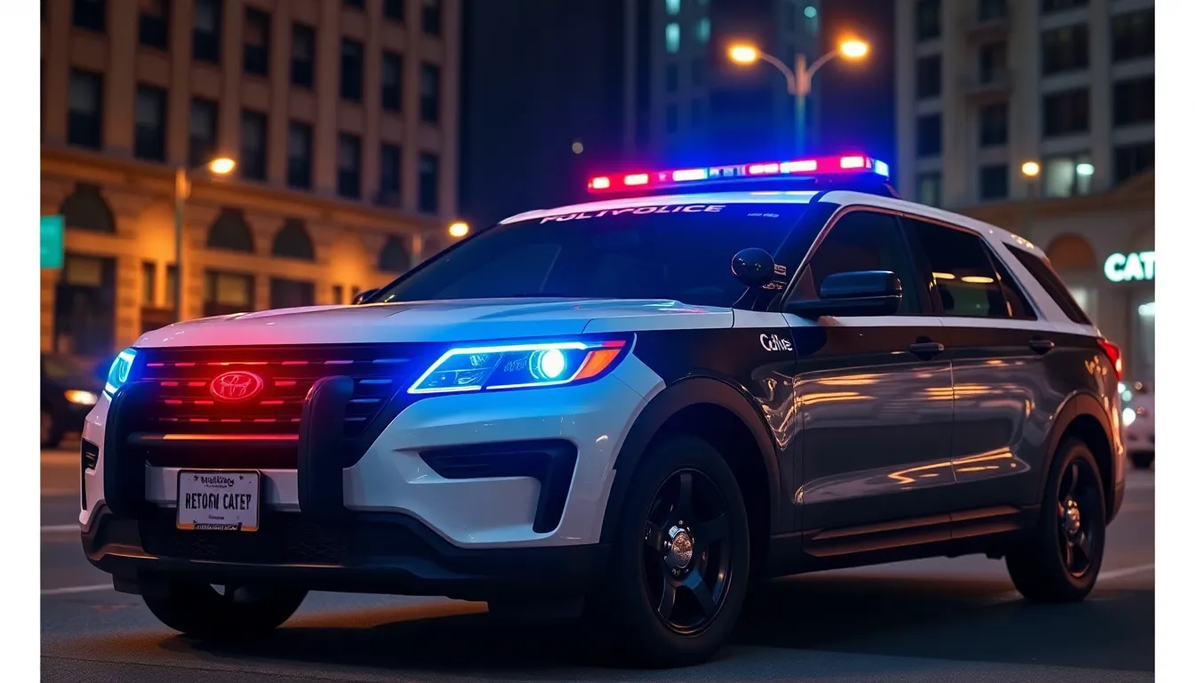 police cars aesthetic