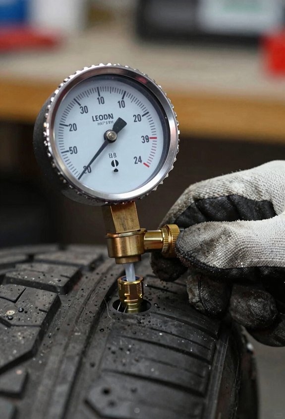 correct tire pressure after inflation