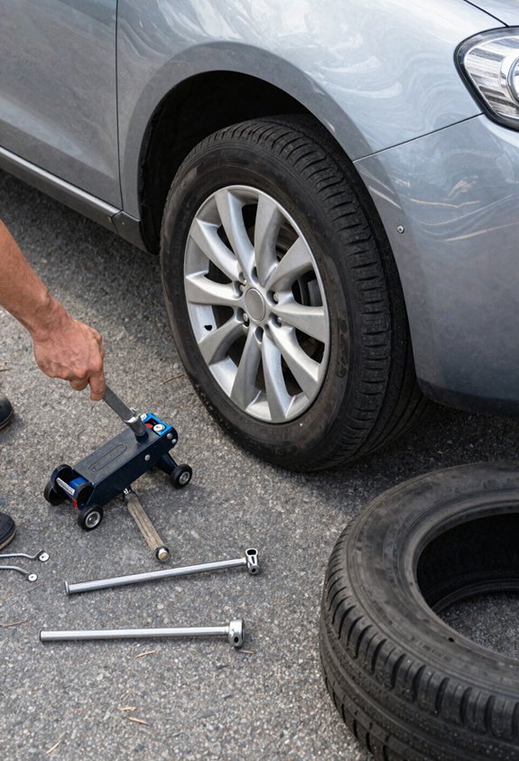 How to Remove a Tire Step by Step 2 flat firm distant from traffic
