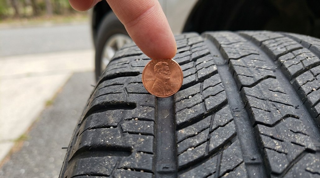 how to gauge tire tread depth with penny