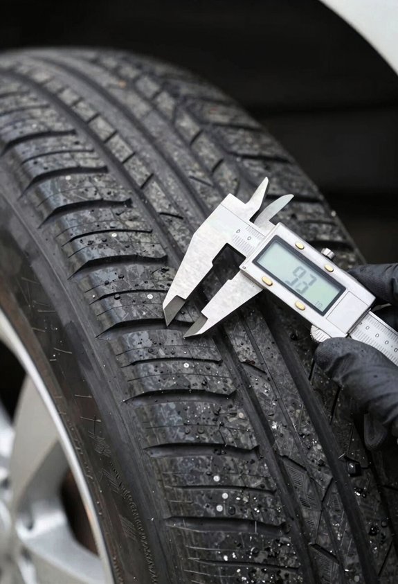 5 Steps to Read Tire Tread Depth 4 measuring center tread depth accurately