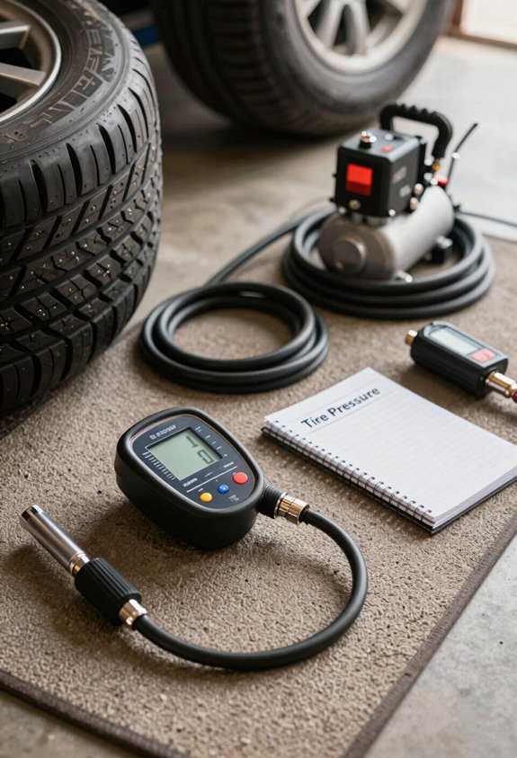 How Do You Use a Tire Pressure Gauge in 5 Steps 3 owner s manual track tire psi