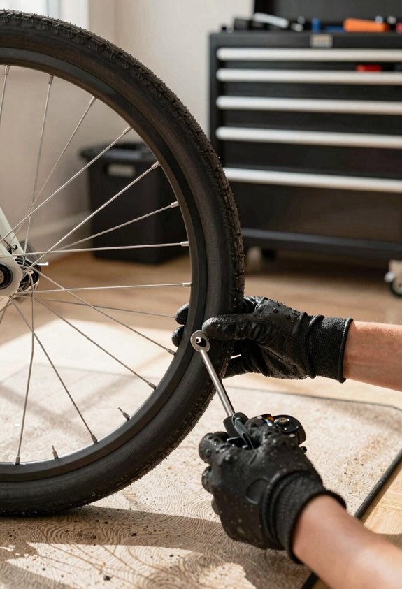 How to Take Off a Bike Tire in 5 Steps 2 preparing bike for wheel removal and reinstallation