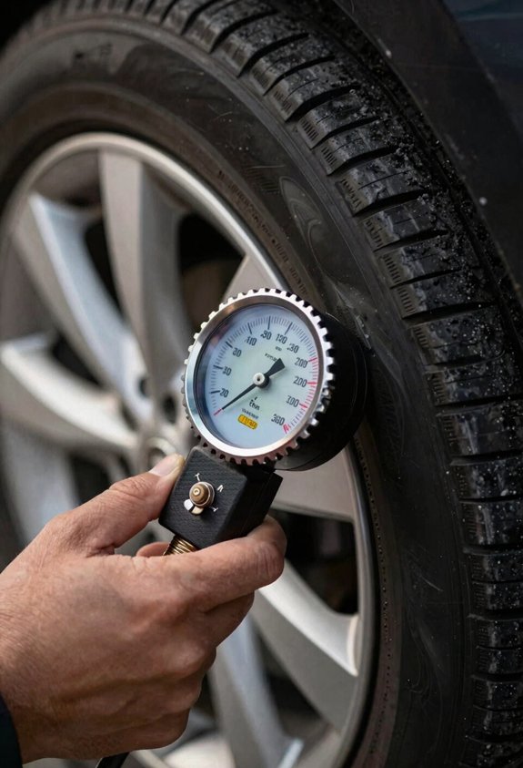 record tire pressure per manufacturer guidelines