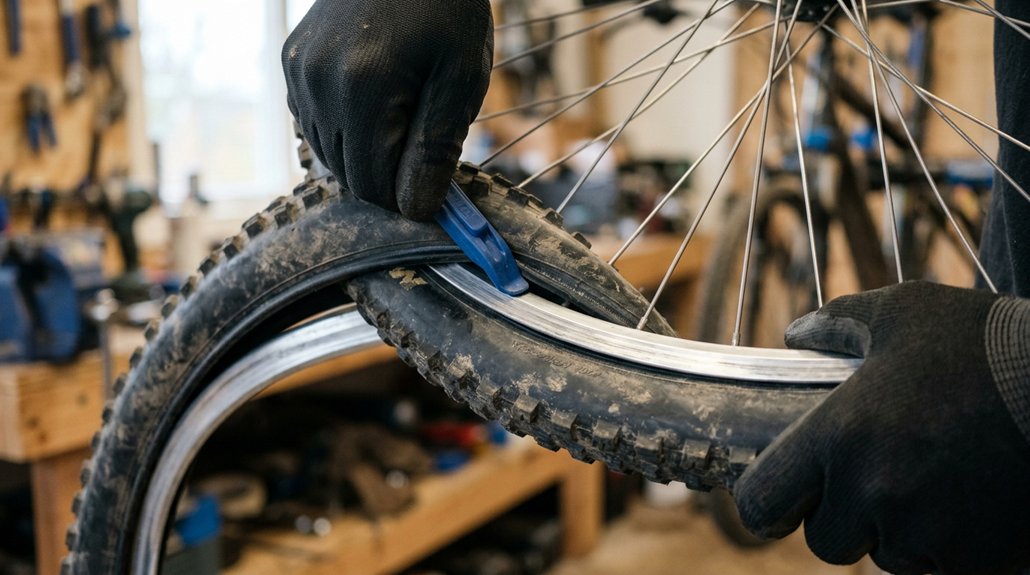 removing a bike tire step by step