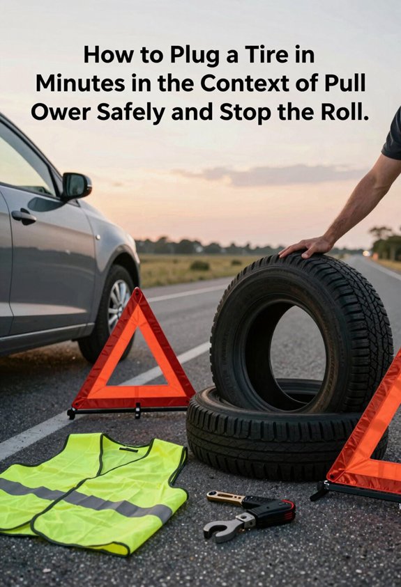 How to Plug a Tire in 10 Minutes 4 stable shoulder engage hazards inspect safely